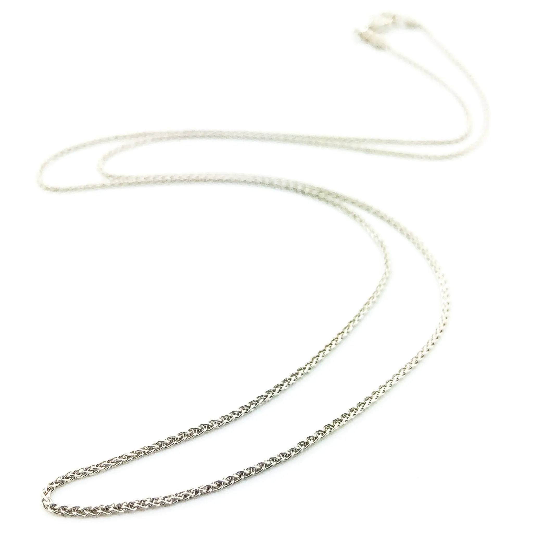 14K W Gold 20" Round Wheat Chain 025