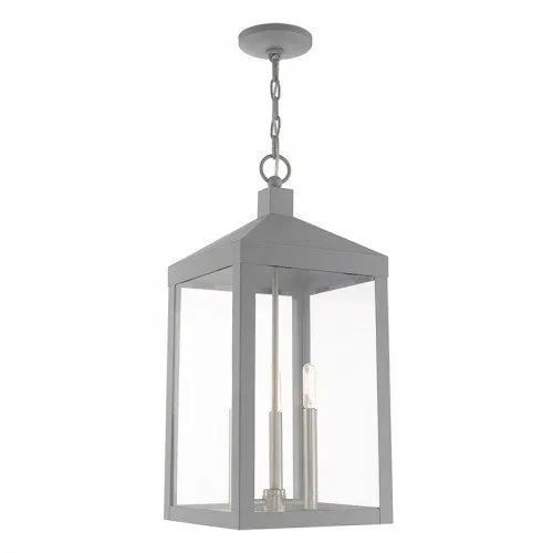 3 Lt Nordic Gray Pendant Lantern