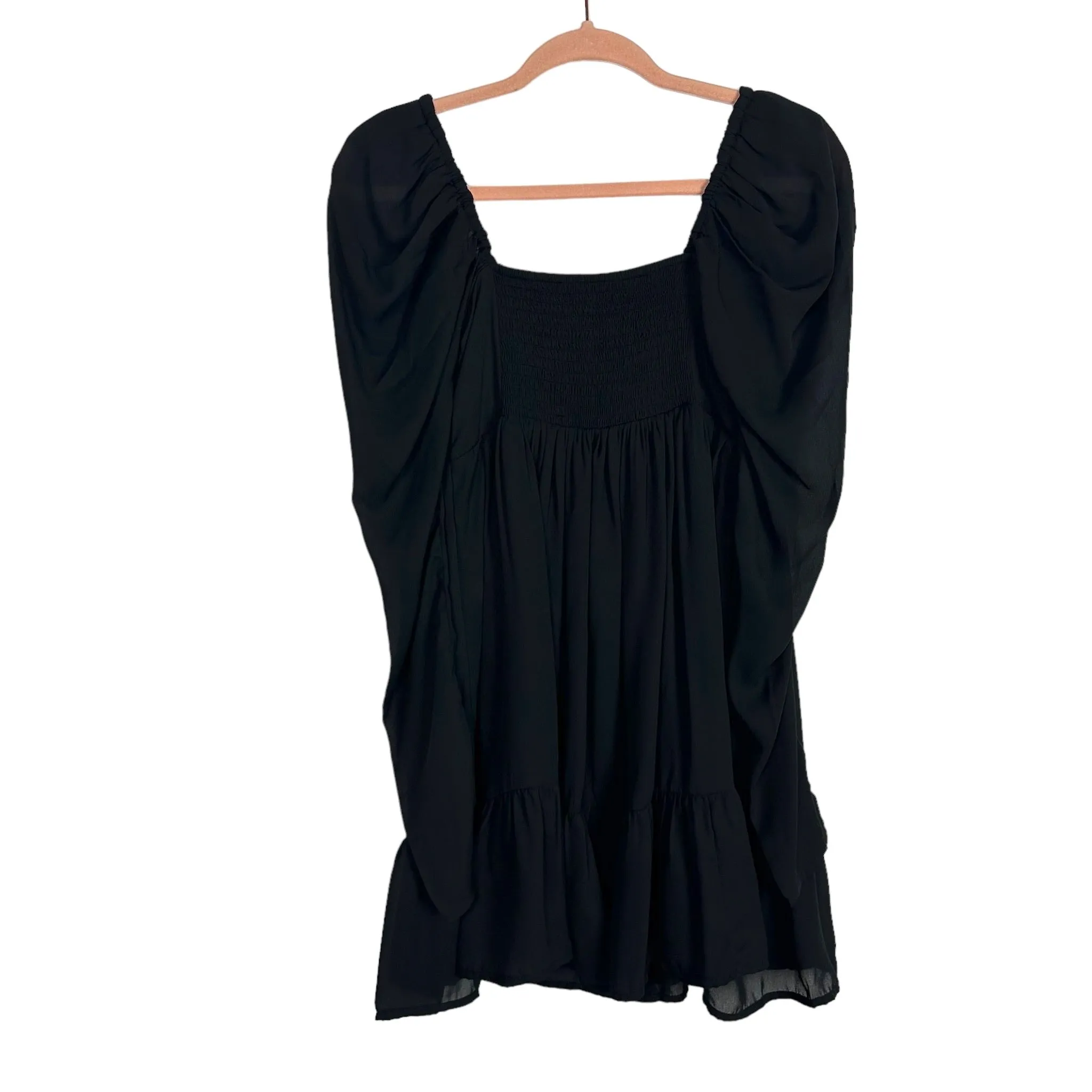 Abercrombie & Fitch Black Puff Sleeve Mini Dress- Size S