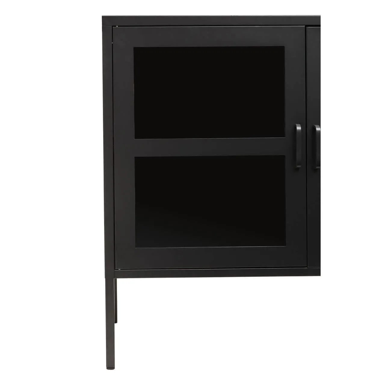 Acier Three Door Black Sideboard