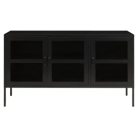 Acier Three Door Black Sideboard