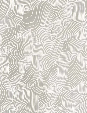 Alina Wallpaper, Gray Swatch