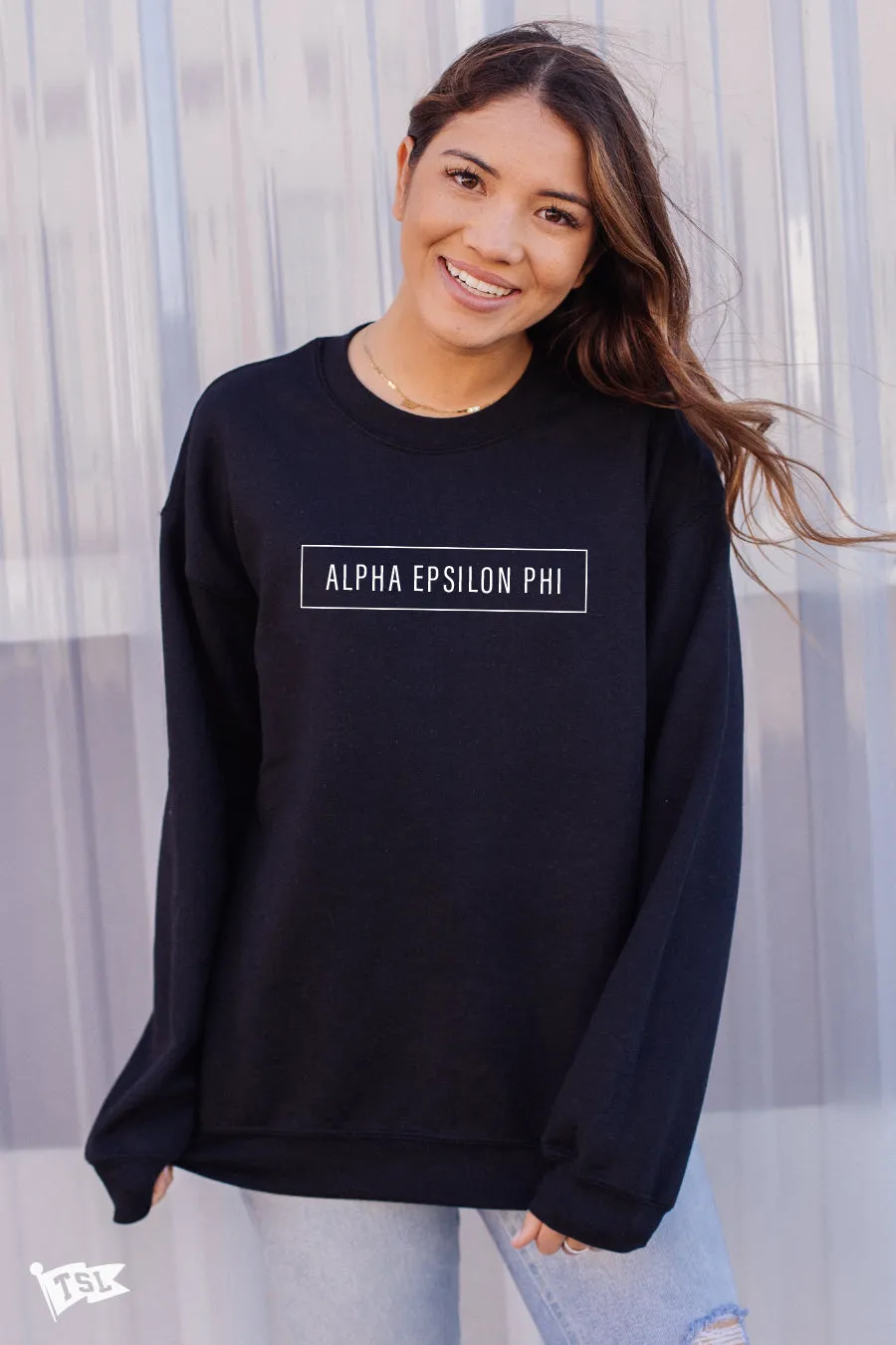 Alpha Epsilon Phi Blocked Crewneck