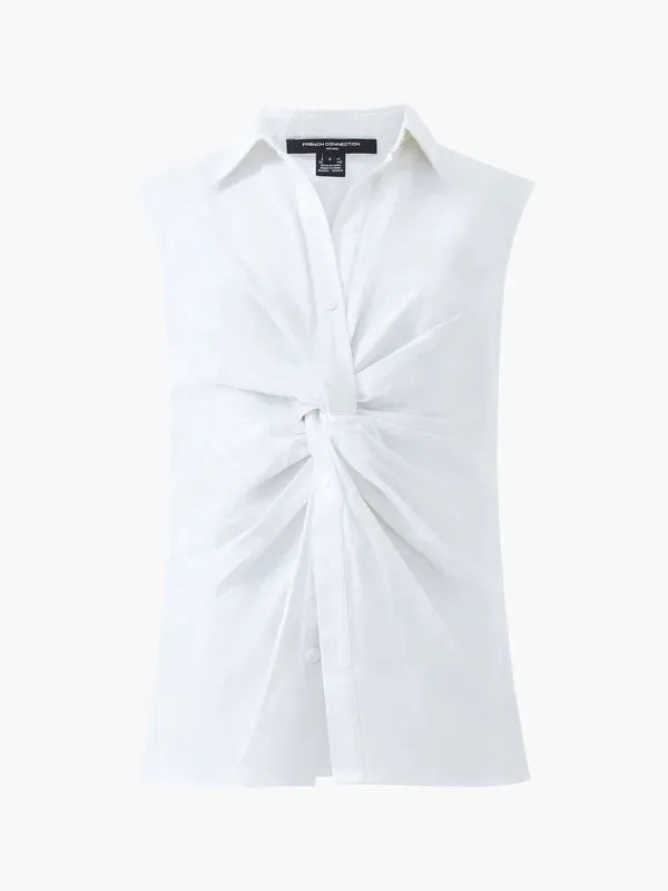 AOFIE LINEN SLEEVELESS TOP