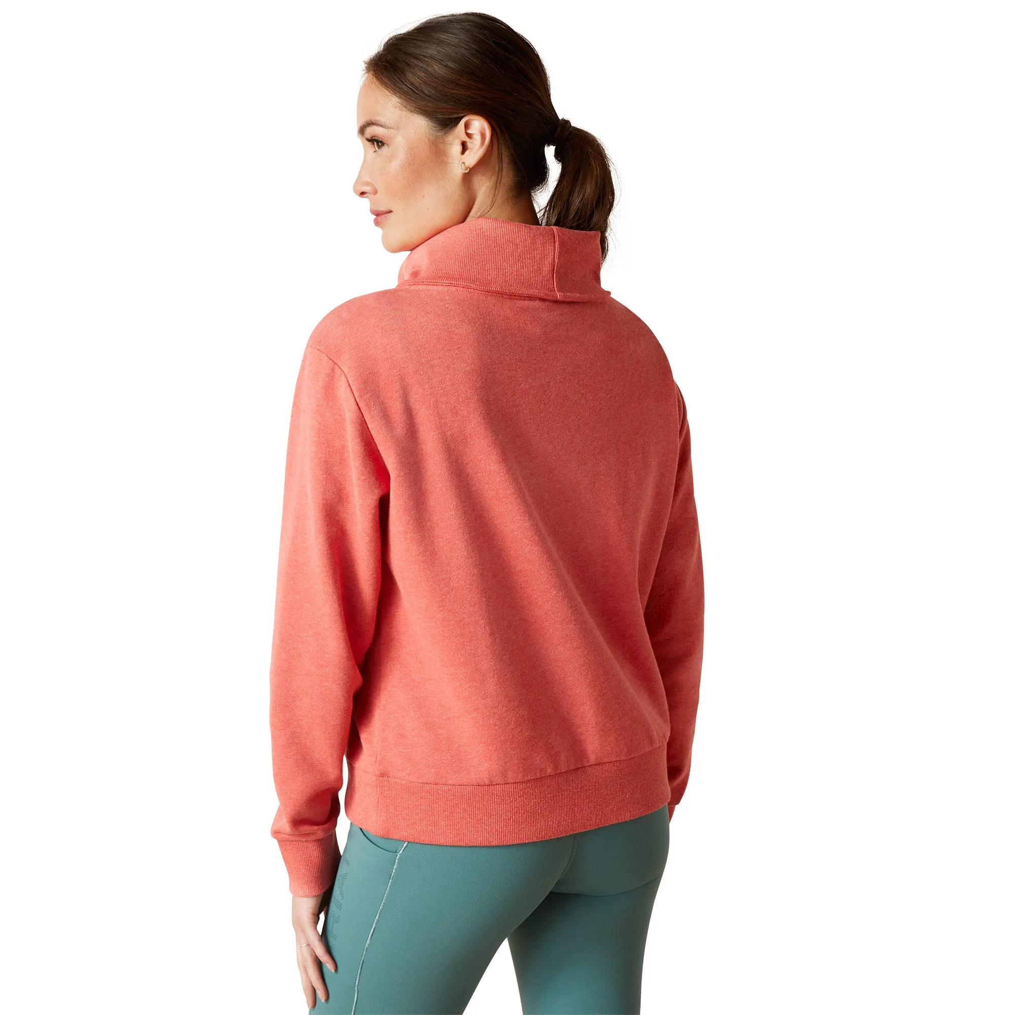 Ariat Women's Fern 1/2 Zip Sweatshirt - Heathered Baked Apple