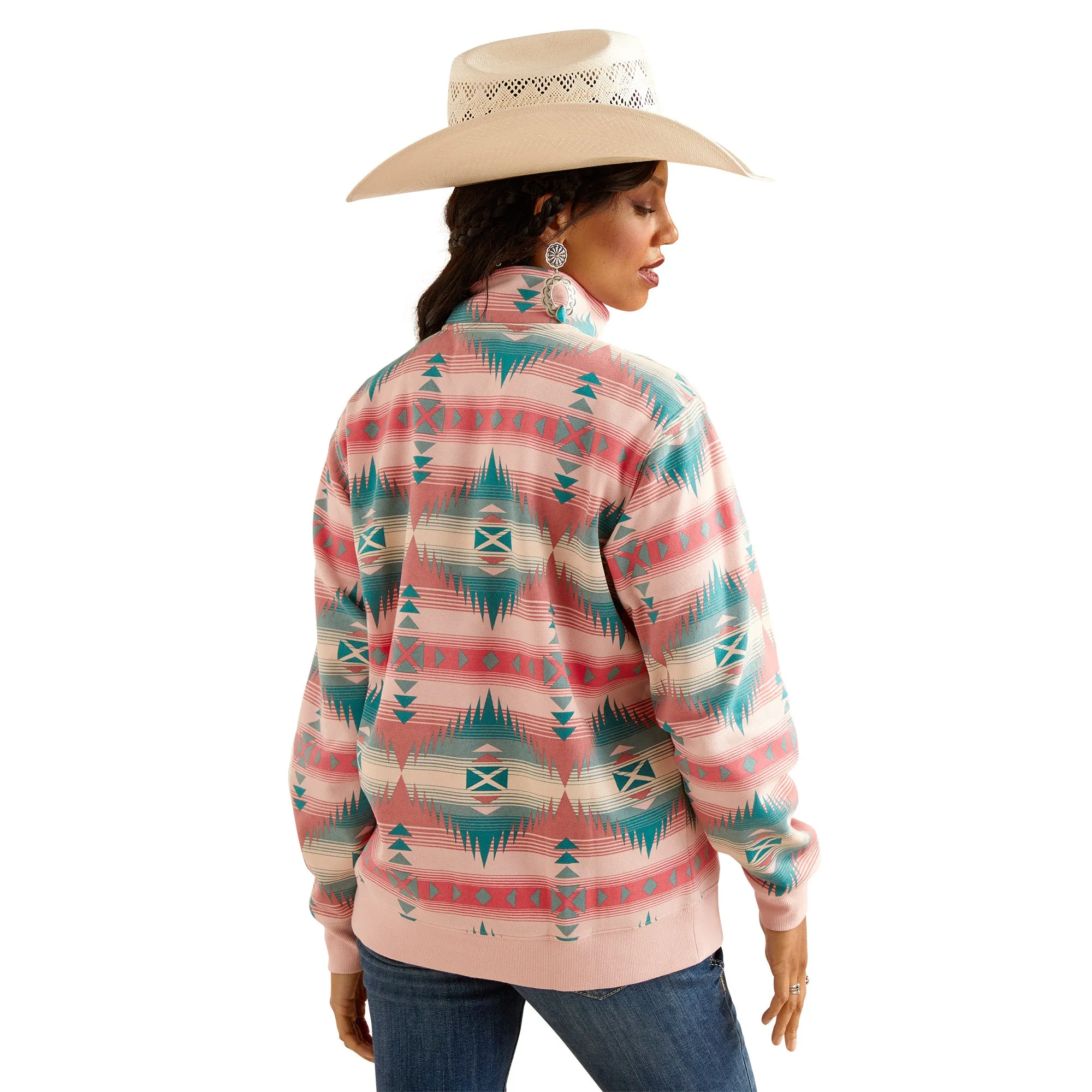 Ariat Women's Ranger 1/2 Zip Sweatshirt - Tiffany Print