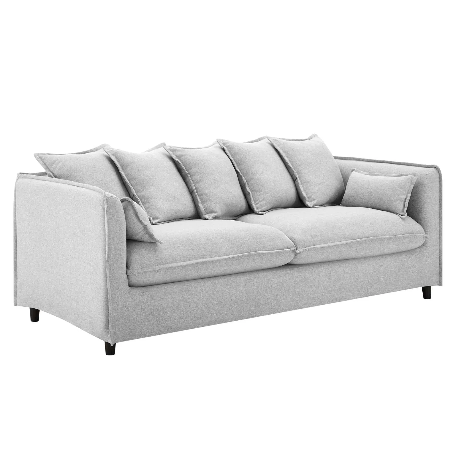 Avalon Slipcover Fabric Sofa By Modway - EEI-4449 - Light Gray