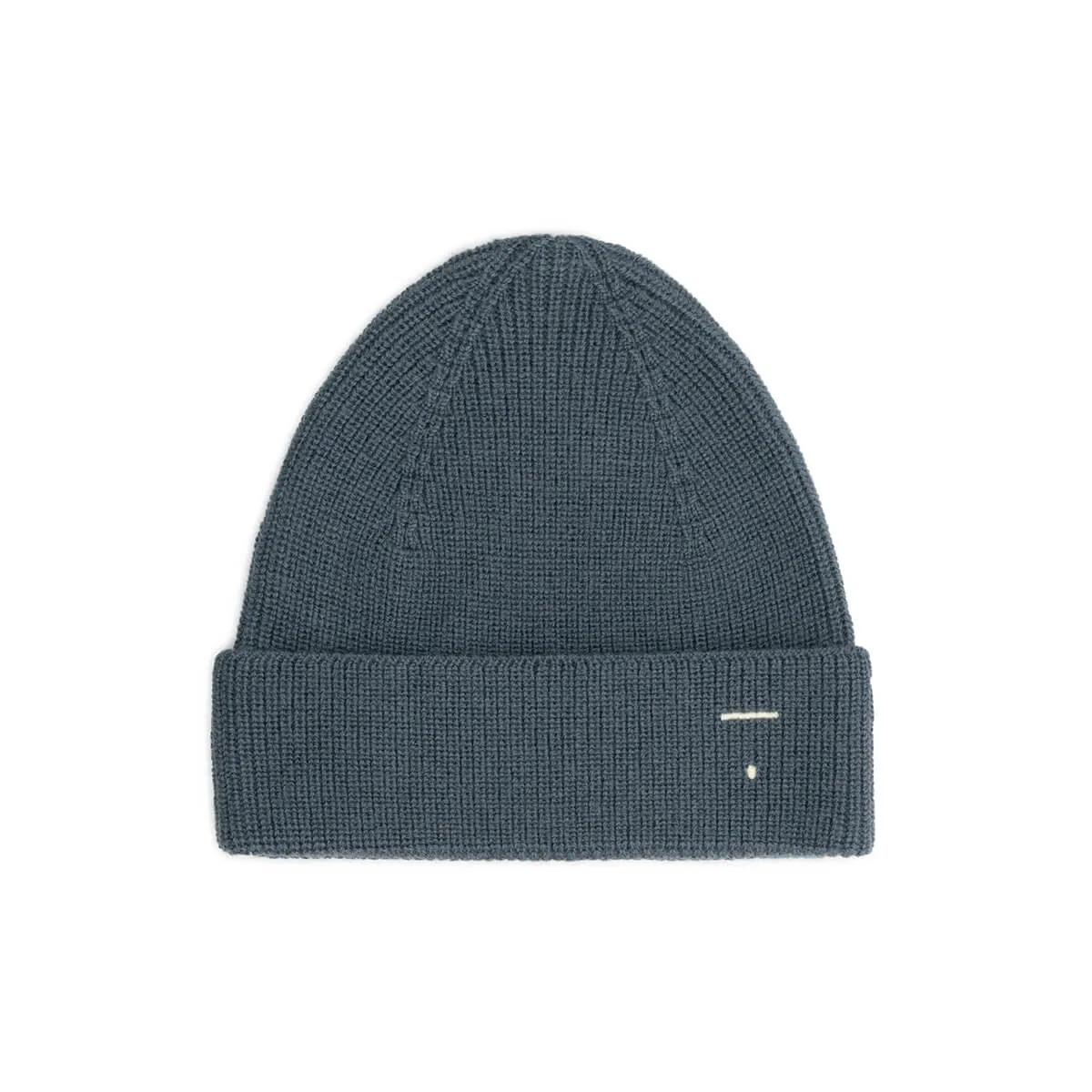 Baby Knitted Beanie in Blue Grey by Gray Label