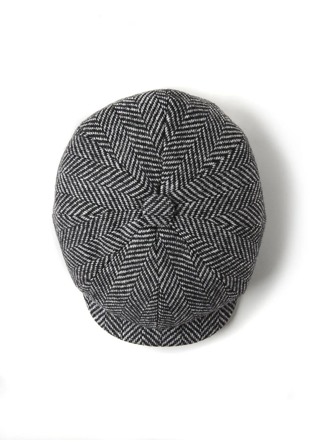 Baker Boy Cap (Wide Tooth Black Herringbone)