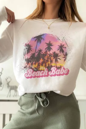 BEACH BABE SUMMER SUNSET GRAPHIC SWEATSHIRT