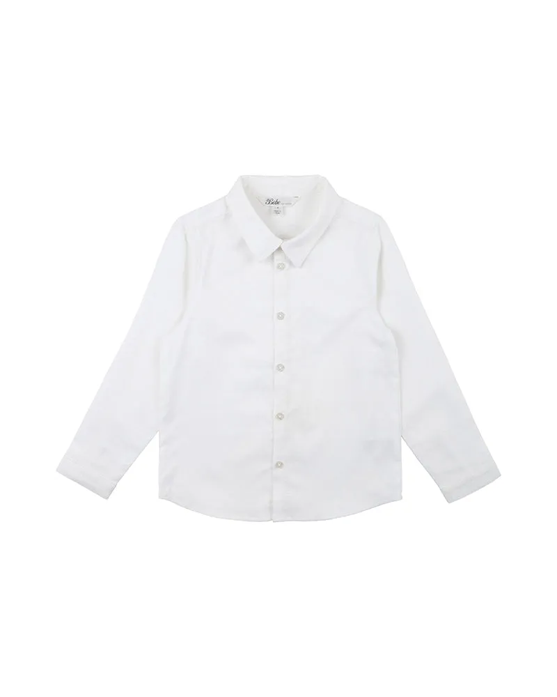 Bebe Albert LS Shirt - Cloud (Size 00-7)