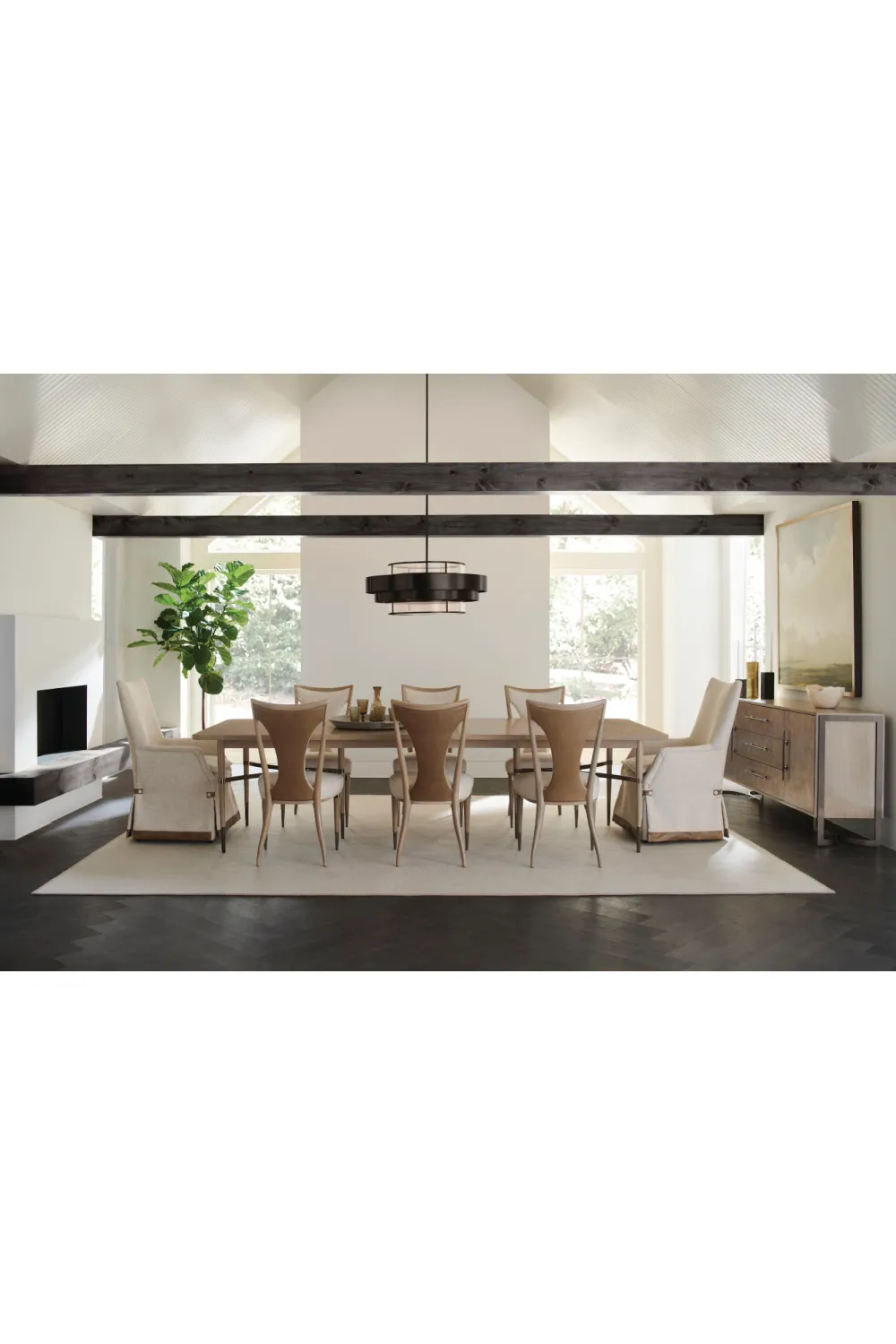 Beige Extendable Dining Table | Caracole Here to Accommodate