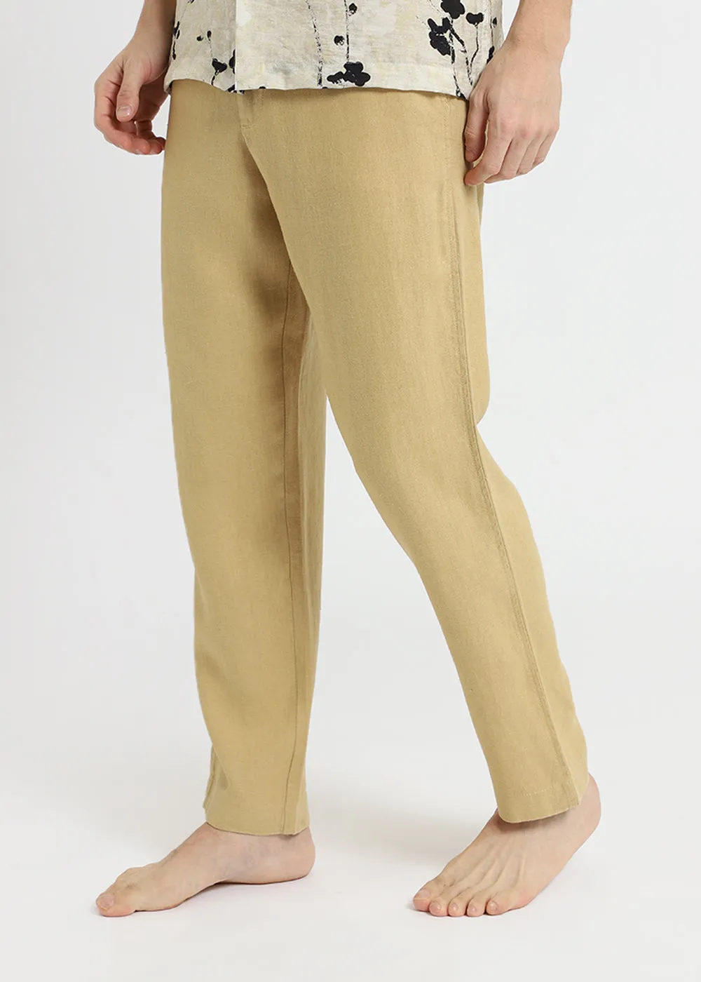 Beige Linen pant