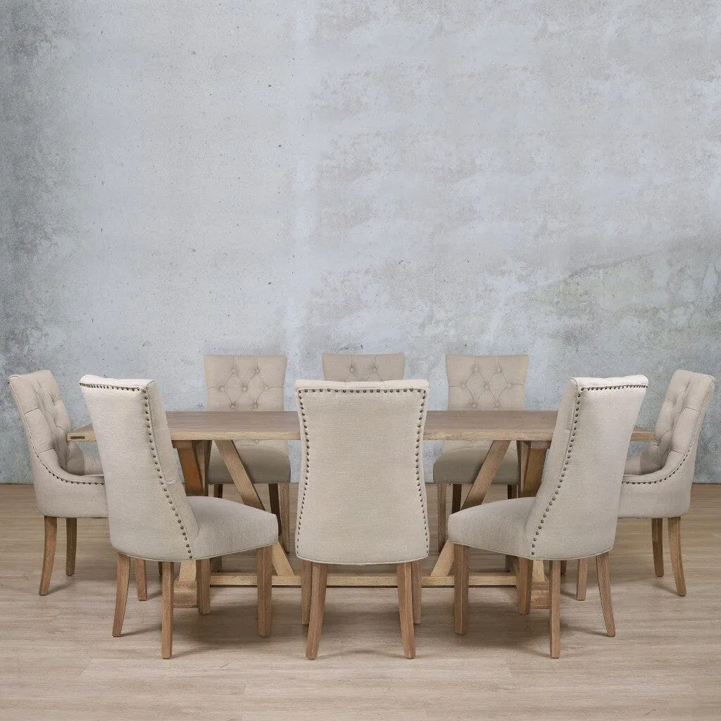 Berkeley Wood Top & Duchess 8 Seater Dining Set