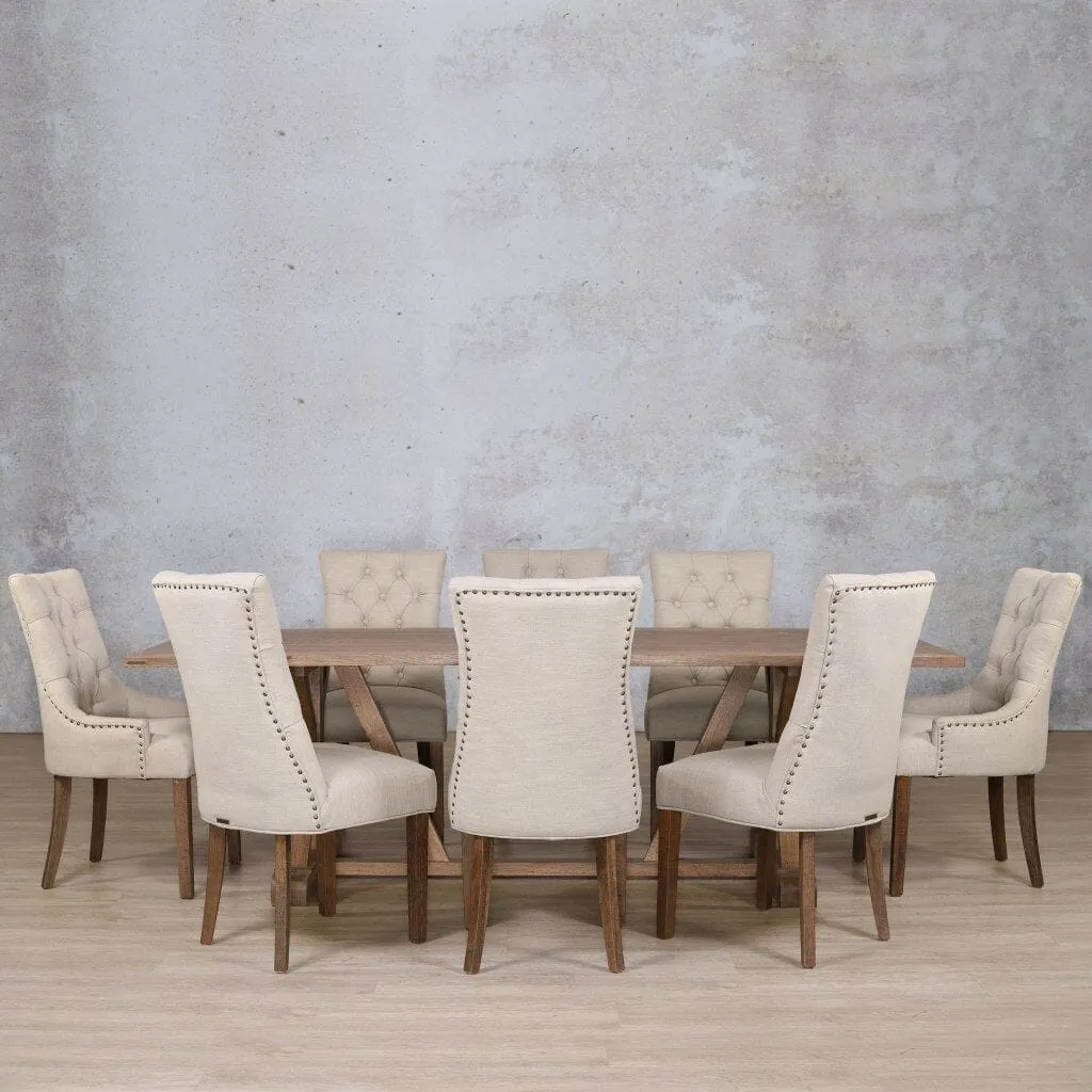 Berkeley Wood Top & Duchess 8 Seater Dining Set