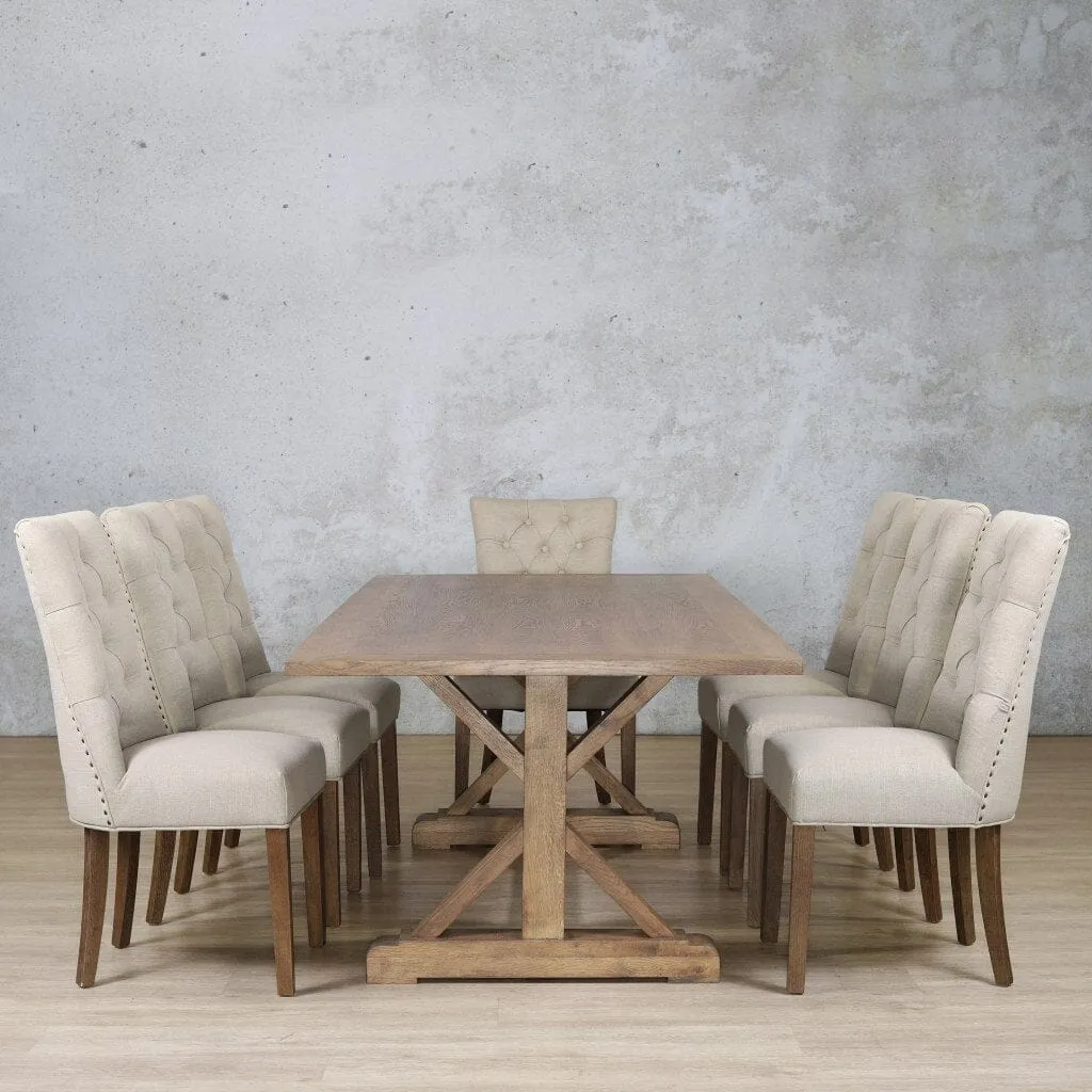 Berkeley Wood Top & Duchess 8 Seater Dining Set