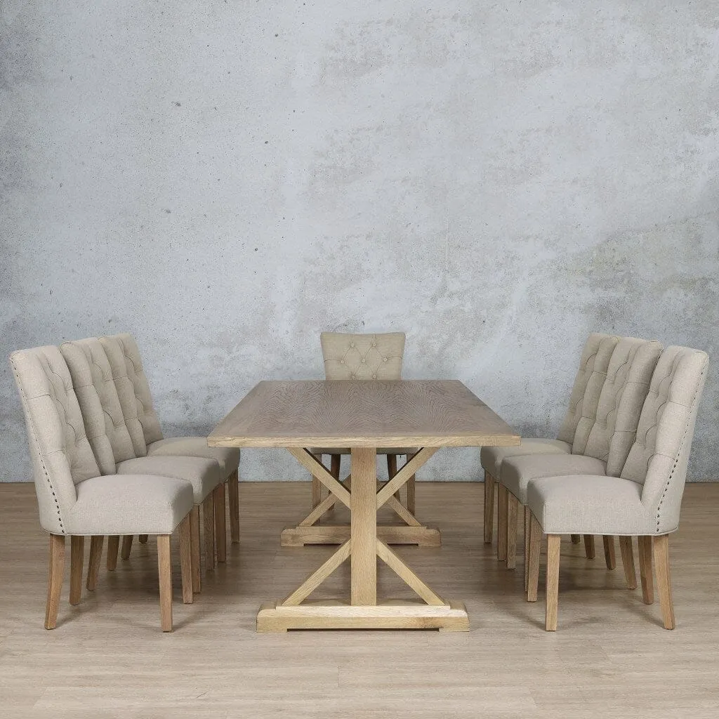 Berkeley Wood Top & Duchess 8 Seater Dining Set