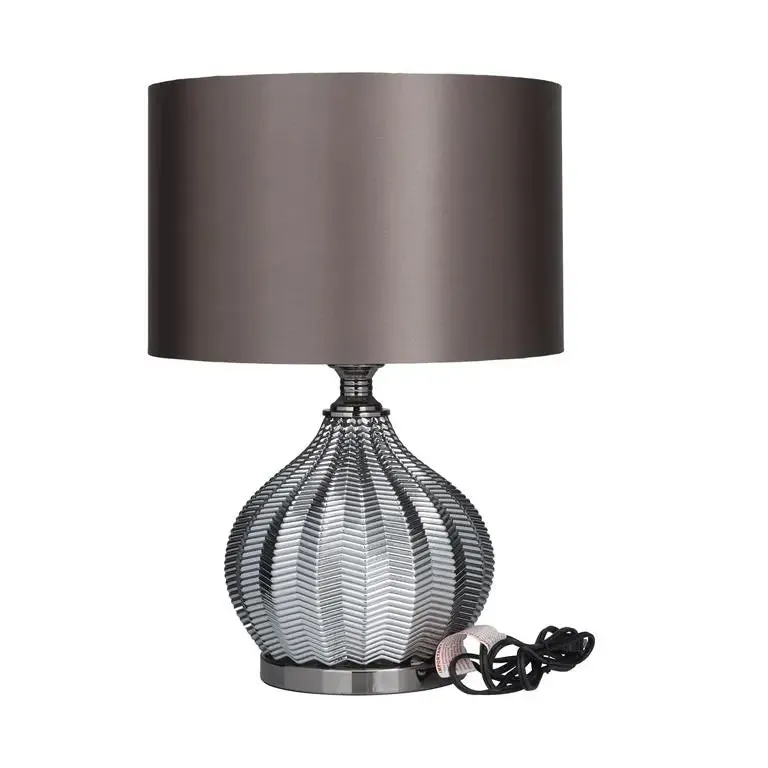 Black Polyester Transitional Table Lamp