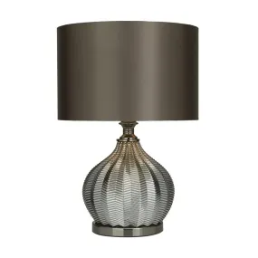 Black Polyester Transitional Table Lamp