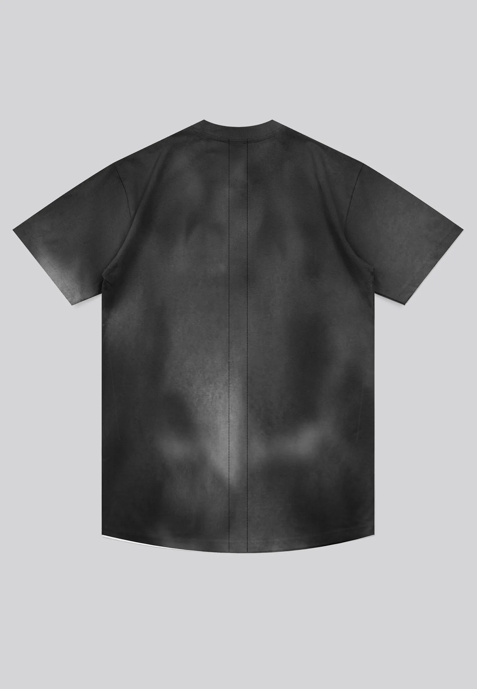 BLIND FOLD CURVED HEM T-SHIRT BLACK