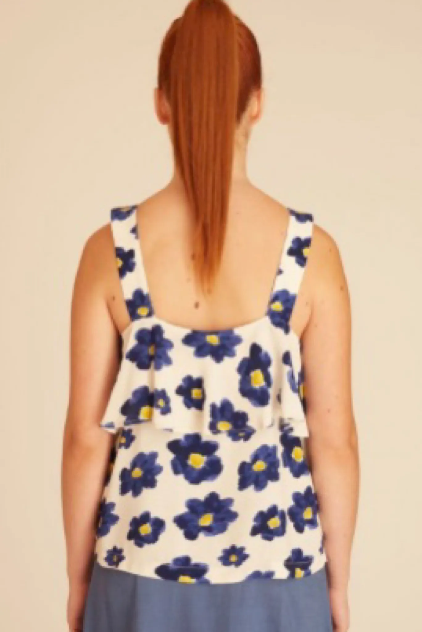 Blue Flower Tank