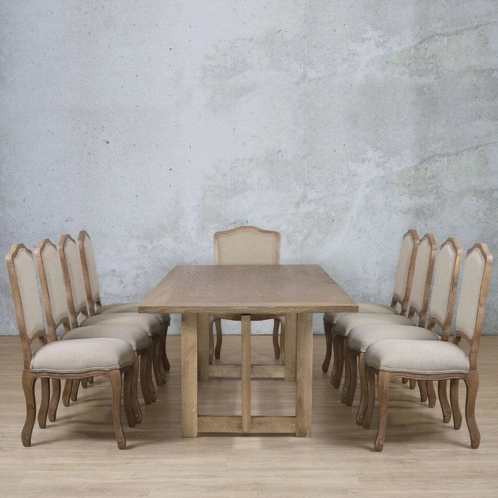 Bolton Wood Top & Duke 10 Seater Dining Set