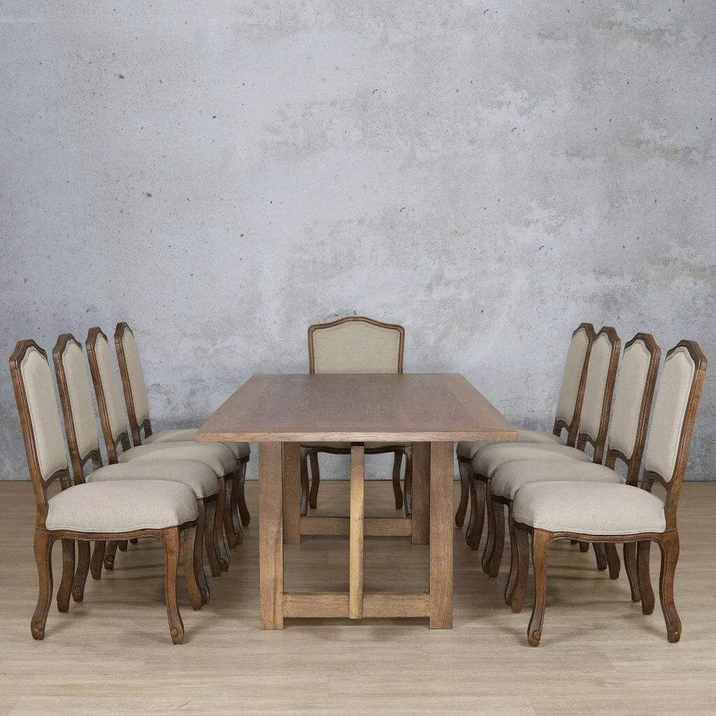 Bolton Wood Top & Duke 10 Seater Dining Set