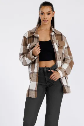 BOYFRIEND OVERSIZED SOFT FLANNEL SHACKET