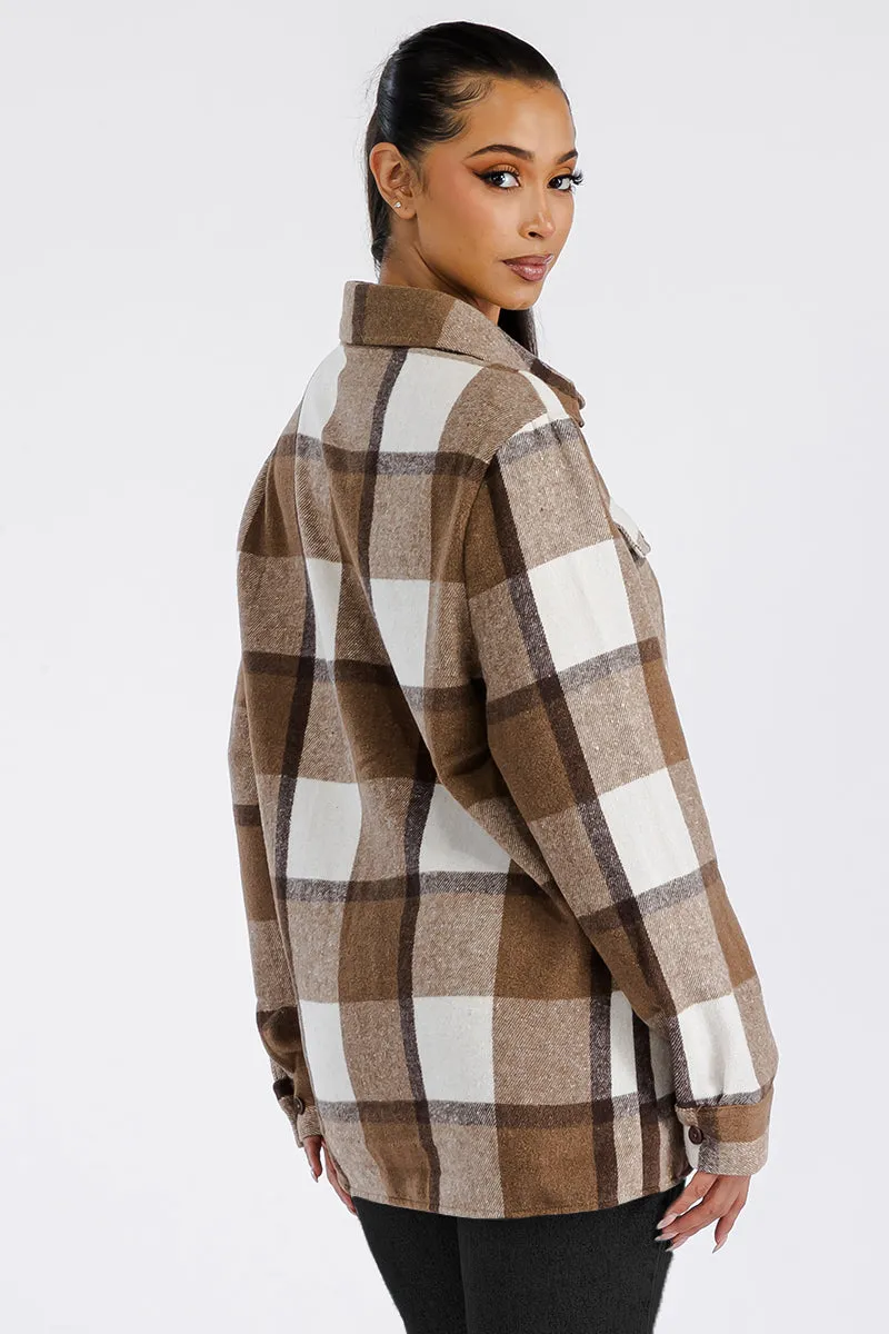 BOYFRIEND OVERSIZED SOFT FLANNEL SHACKET