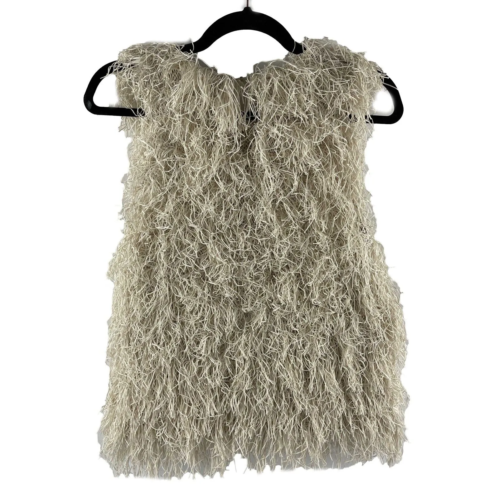 Brunello Cucinelli - Fringed Knit Cotton Sleeveless Blouse - Size M S