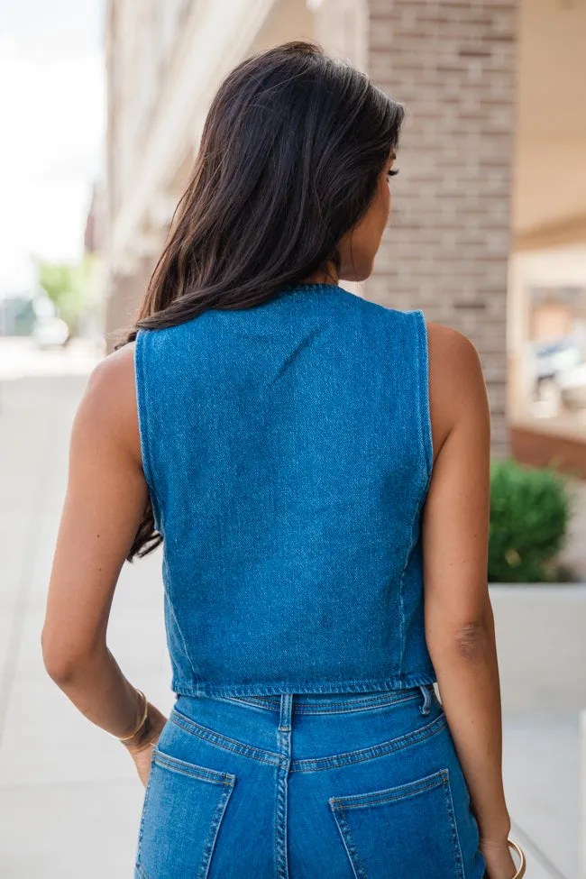 Buckaroo Blues Medium Wash Denim Vest