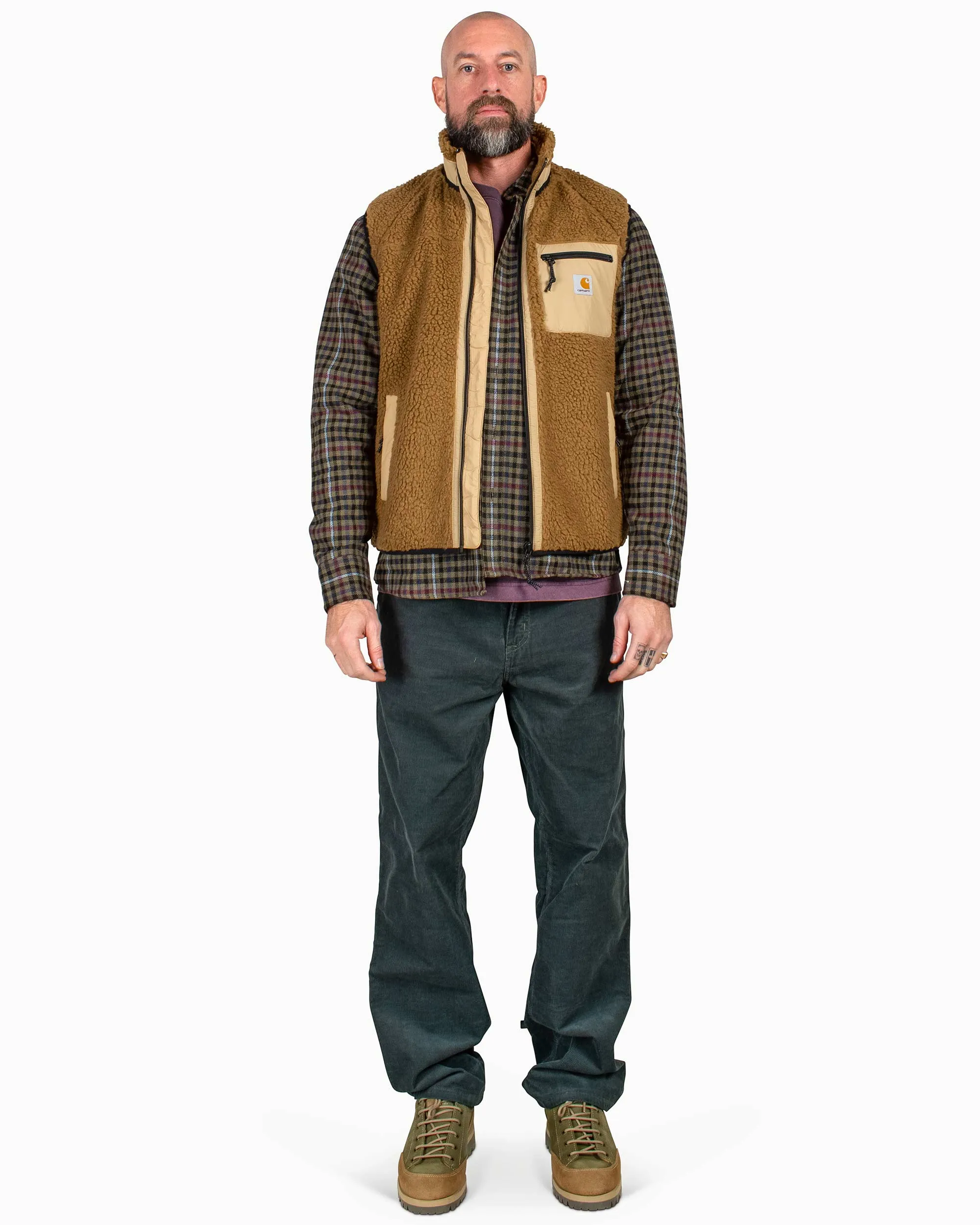 Carhartt W.I.P. Hamilton Brown/Dusty Brown Prentis Vest Liner with Optimal Modifiers