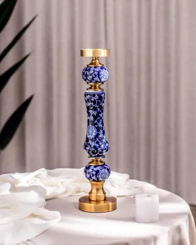 'Chrysanthemum' Ming Pillar Candle Holder - Small