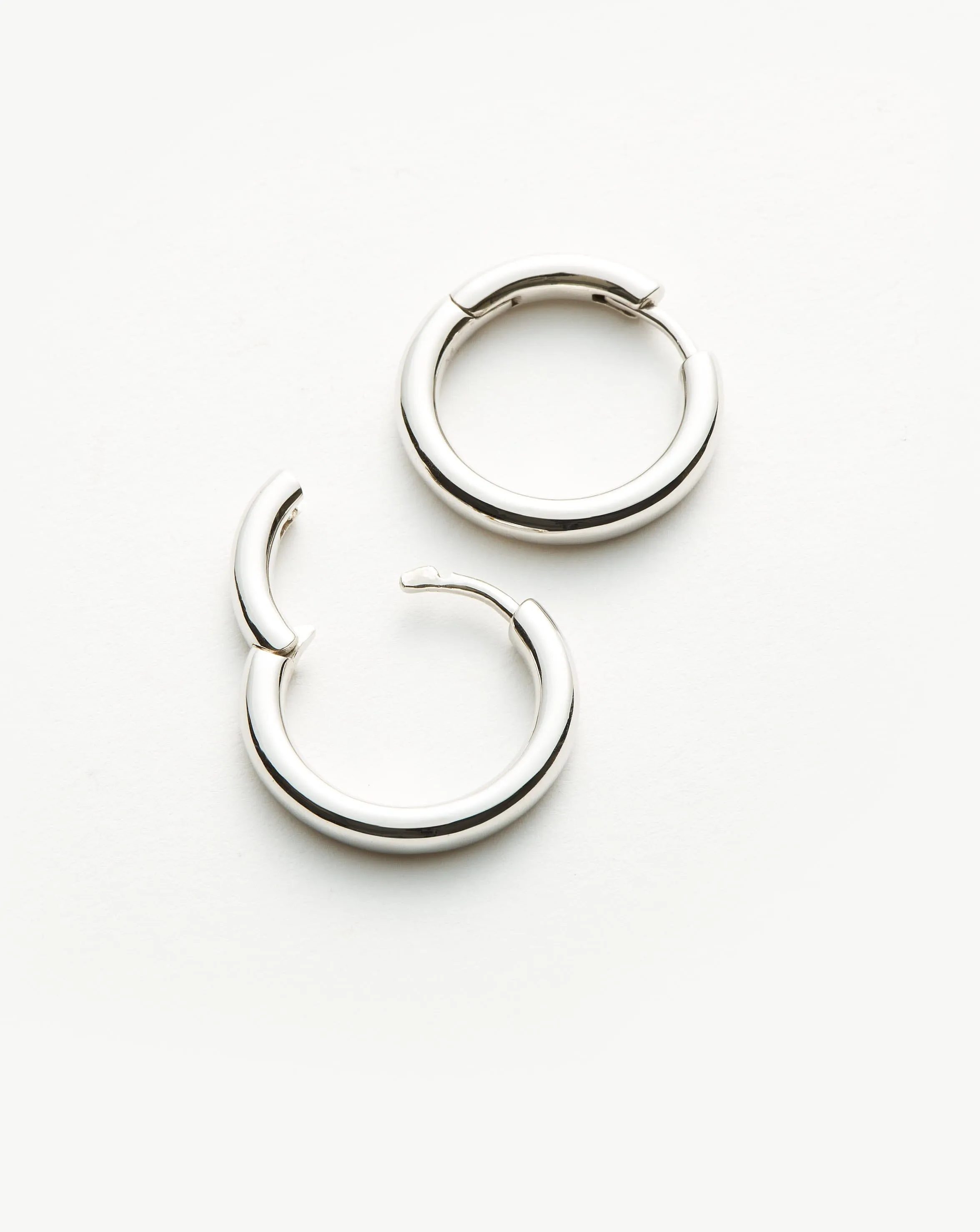 Classic Tunnel Small Hoop Earrings | Silver Plated