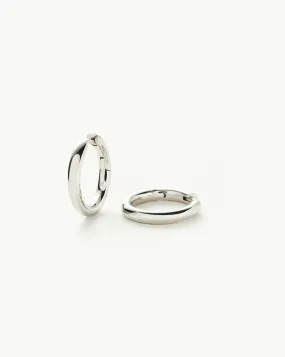 Classic Tunnel Small Hoop Earrings | Silver Plated