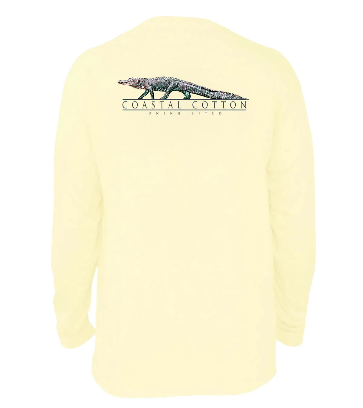 Coastal Cotton Gator LS Tee Yellow