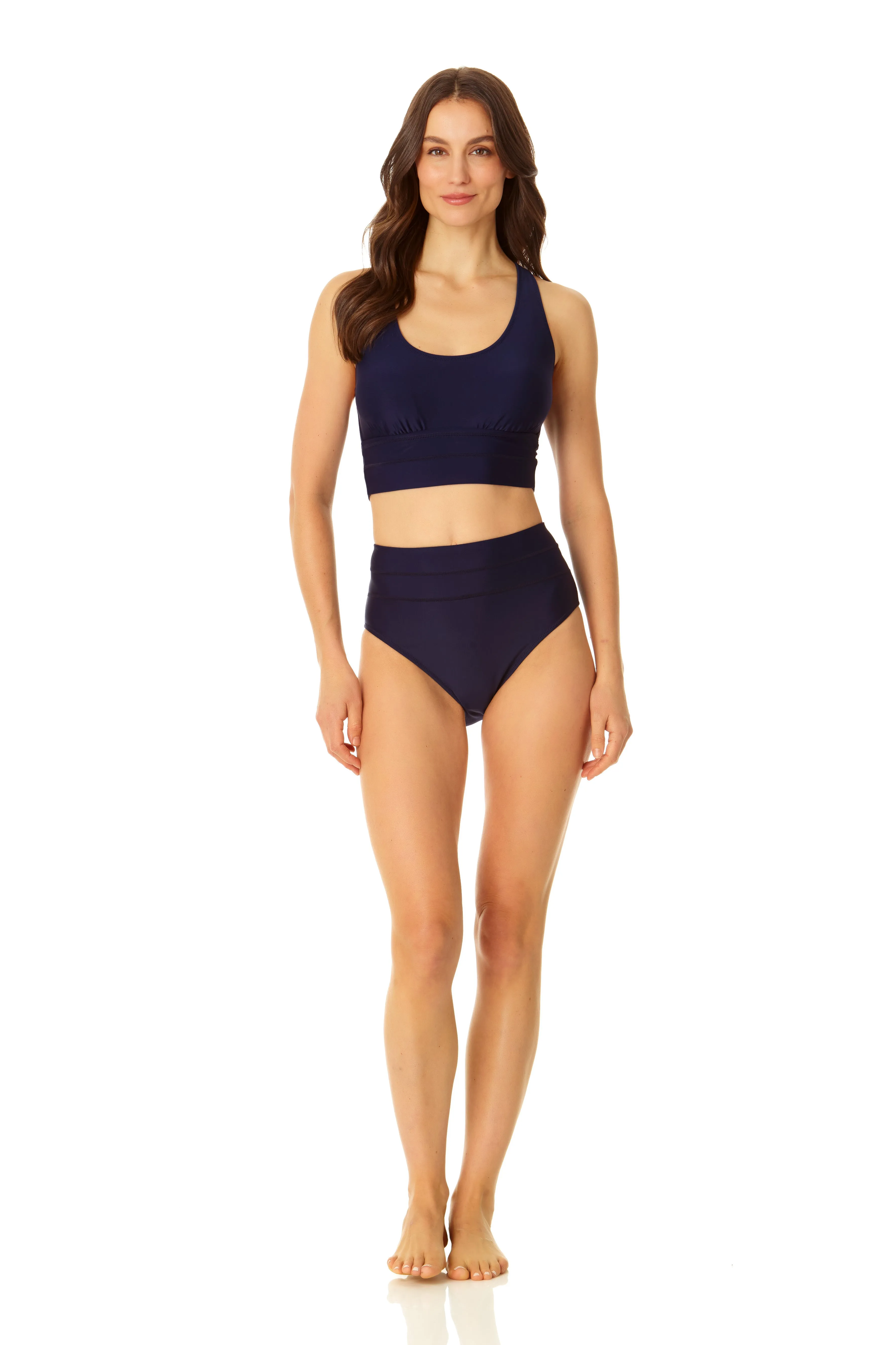 Coppersuit - Women's Banded Halter Longline Bra Swim Top