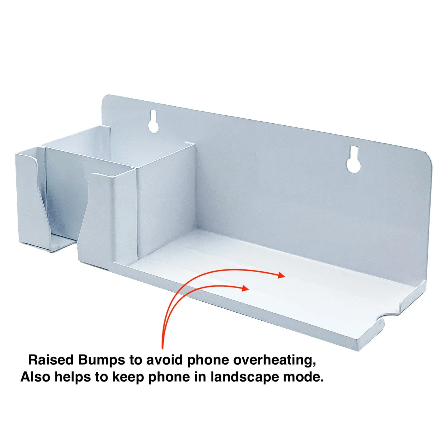 Crinds White Pure Metal Wall-Mounted Mobile Stand