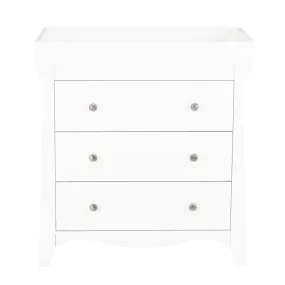 Cuddleco Clara 3 Drawer Dresser - White