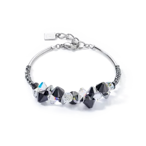 Dancing Crystals Update bracelet silver-black