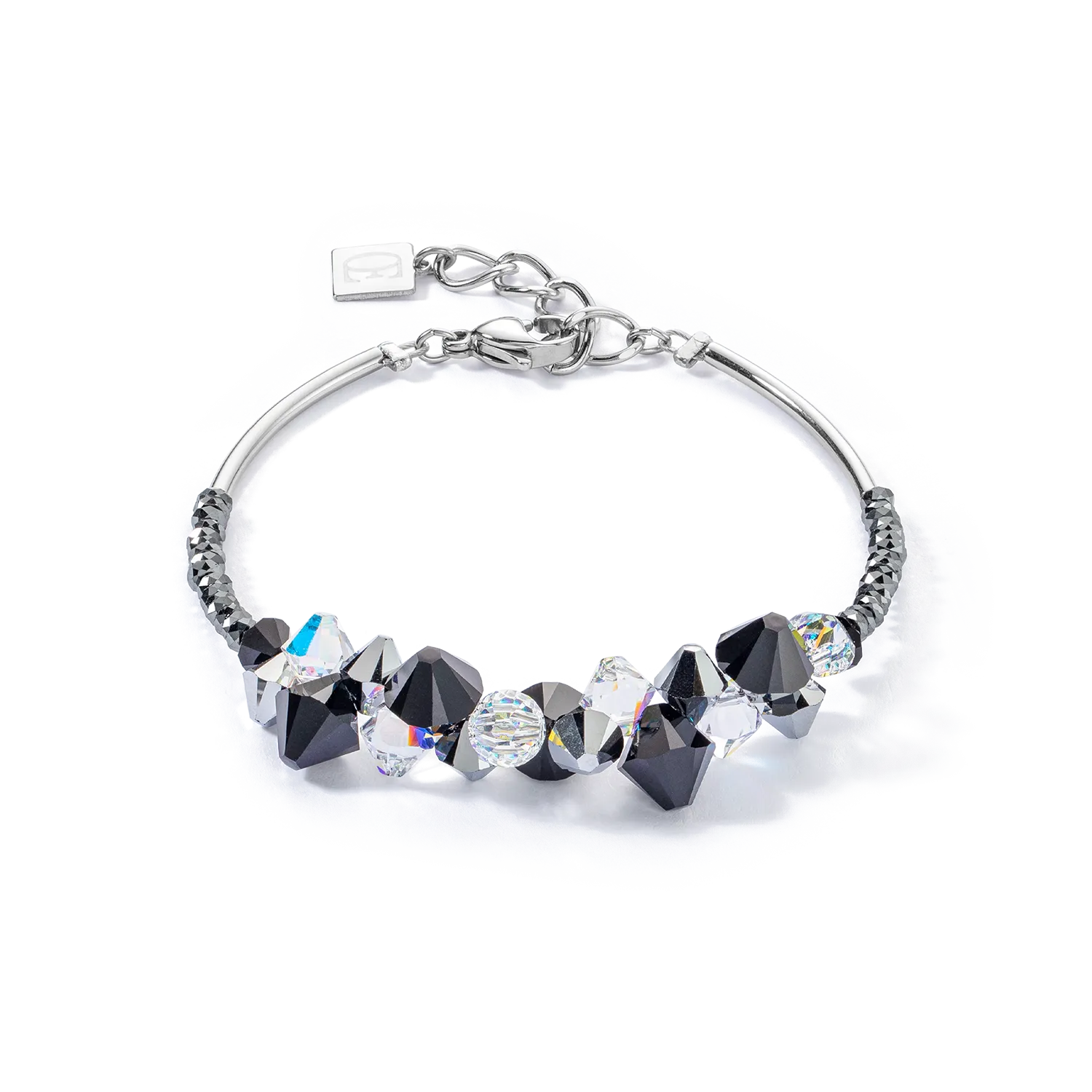 Dancing Crystals Update bracelet silver-black