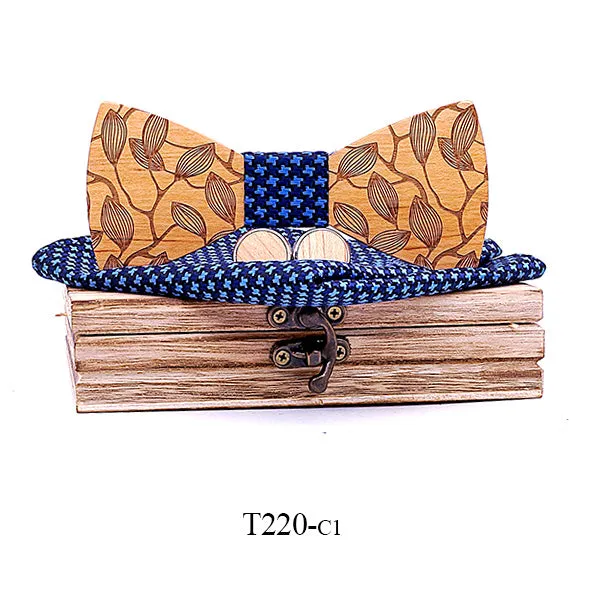 Darwin Wooden Bow Tie Set