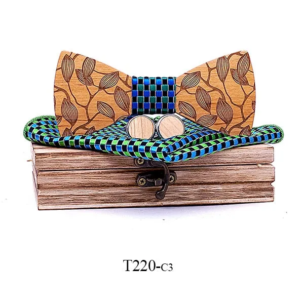 Darwin Wooden Bow Tie Set