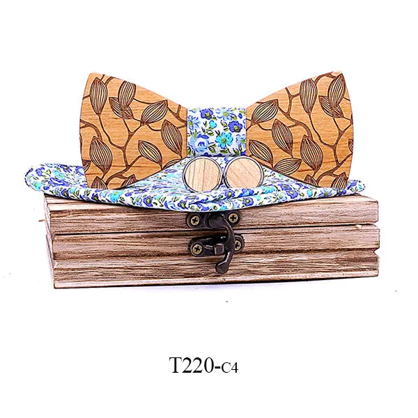 Darwin Wooden Bow Tie Set