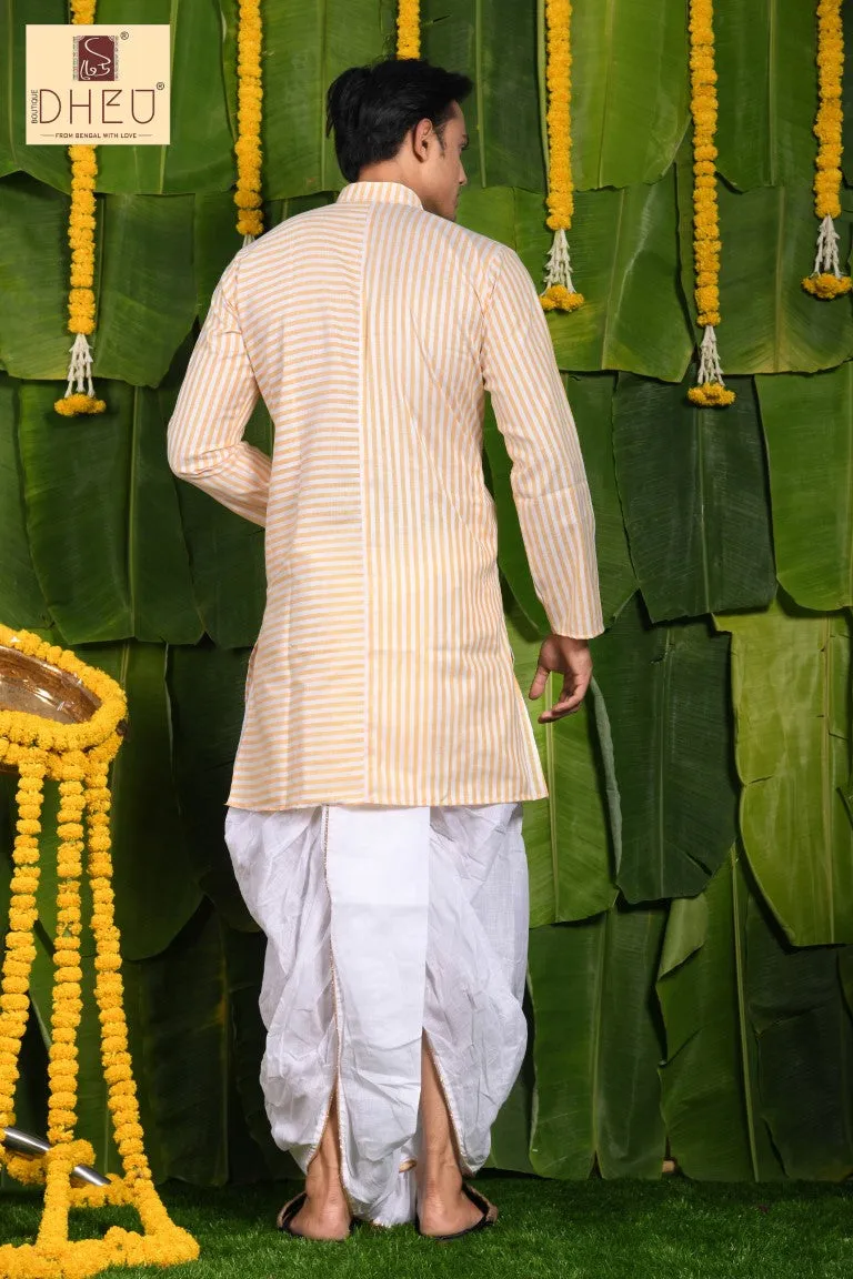 Dekhbo Tomare-Dheu Designer Kurta-Dhoti(Optional) set