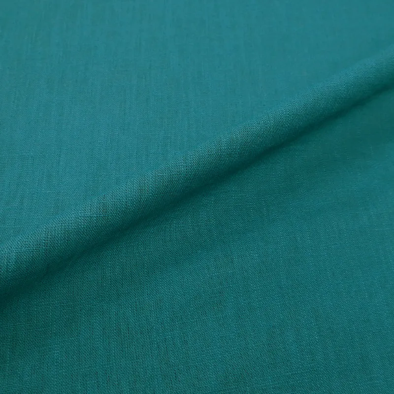 Dressmaking Washed Linen Handle - Peacock