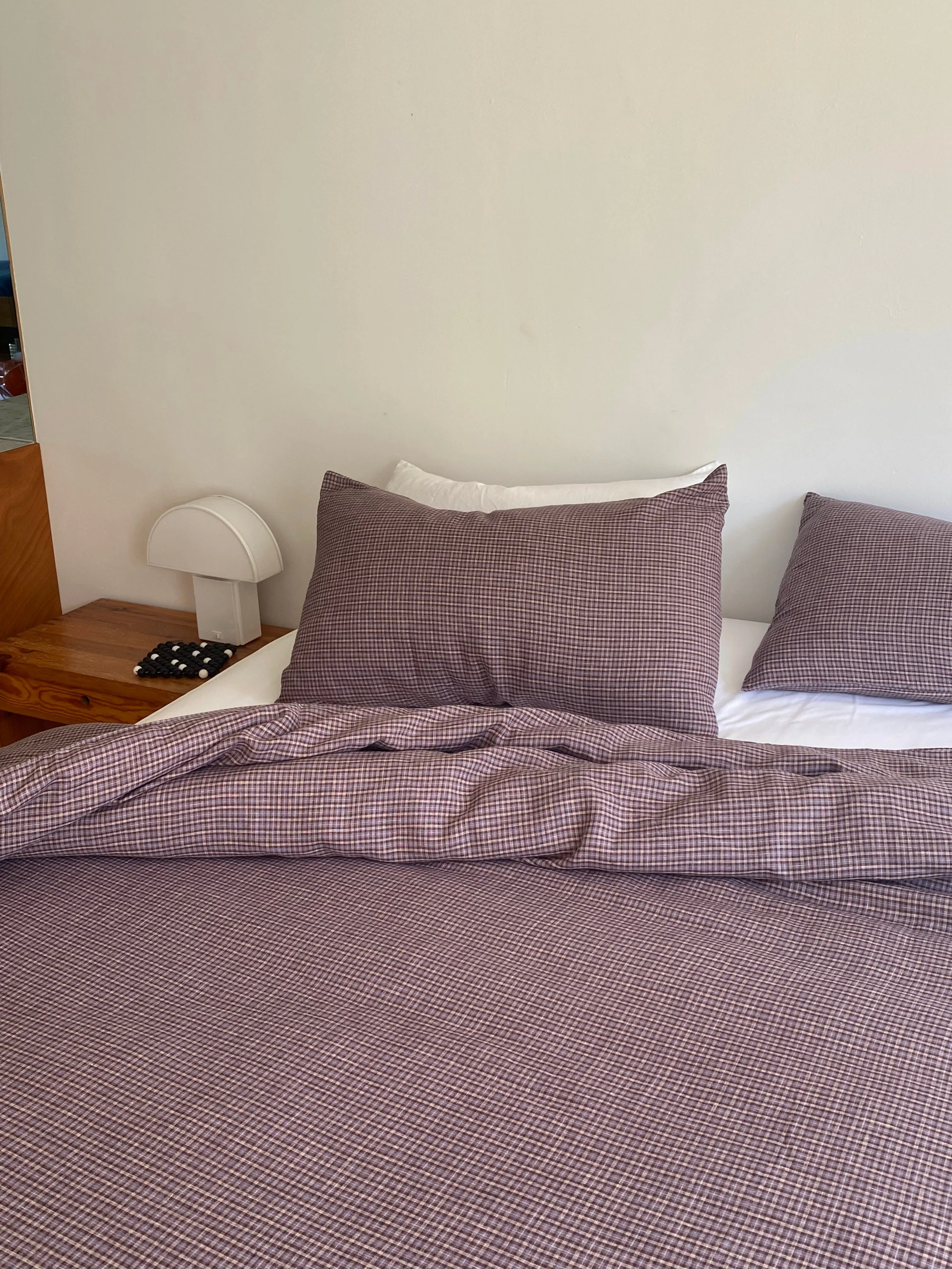 Duvet cover - russet check