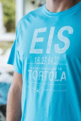 EIS Airport Code T-Shirt - Ocean Blue