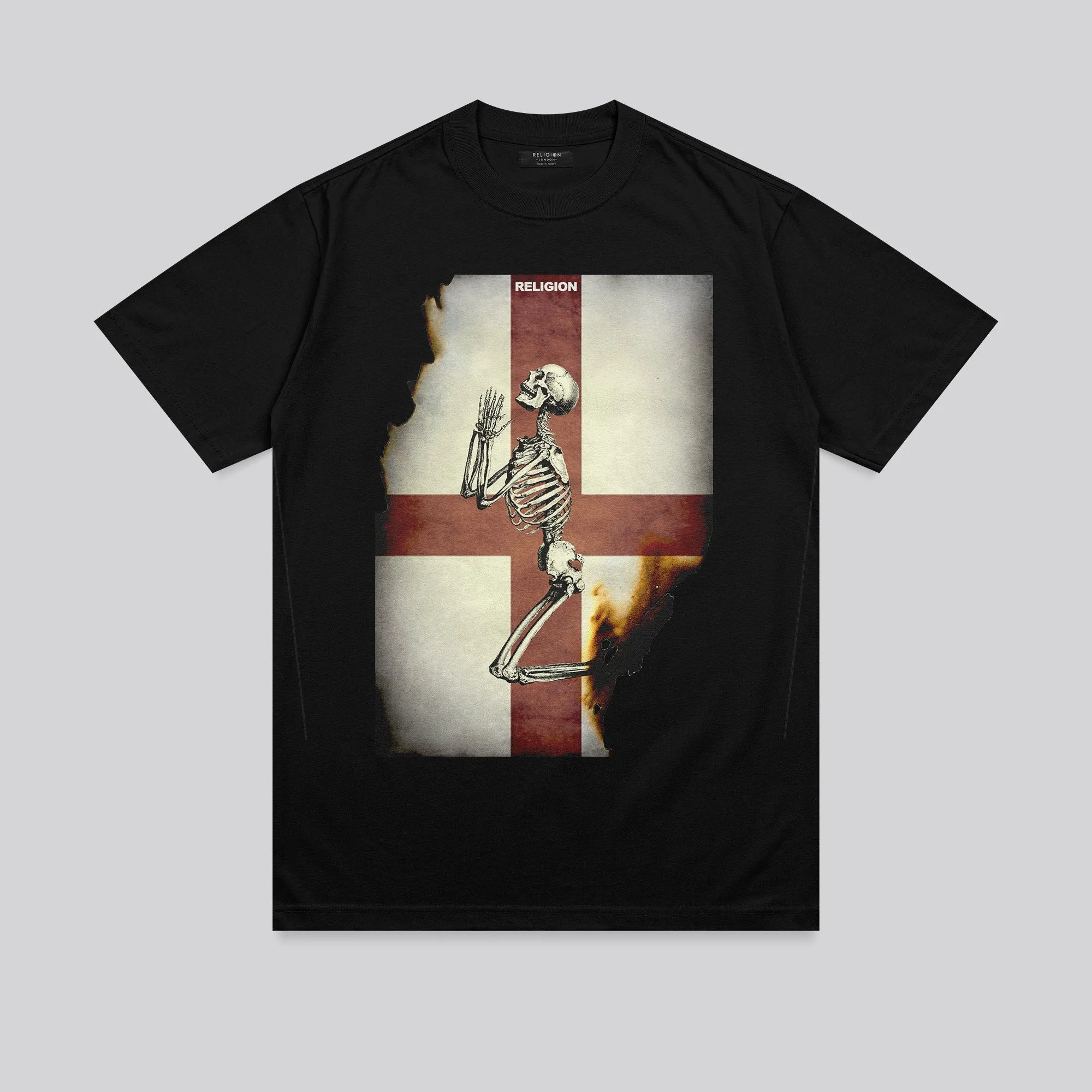 ENGLAND SKELETON T-SHIRT JET BLACK