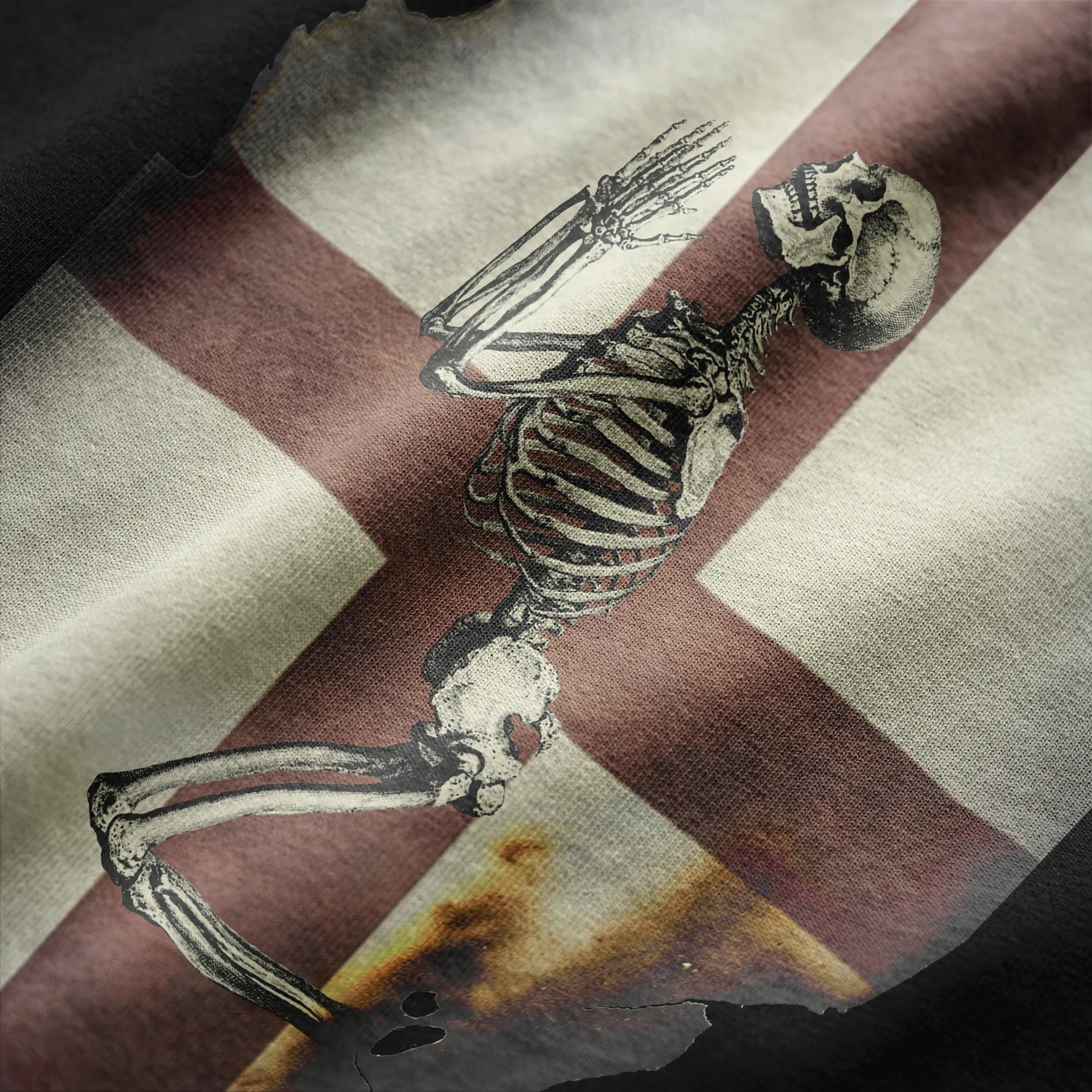 ENGLAND SKELETON T-SHIRT JET BLACK